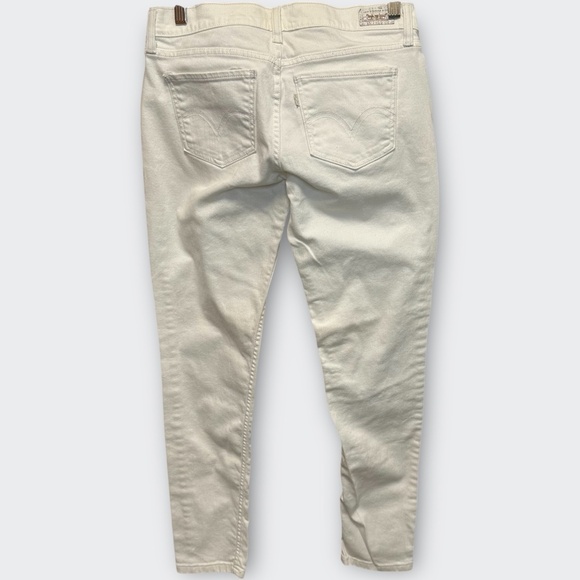 LEVI Y2K Too Superlow White Jeans 9 | Low Rise Straight | Coastal Retro Resort - Picture 8 of 13